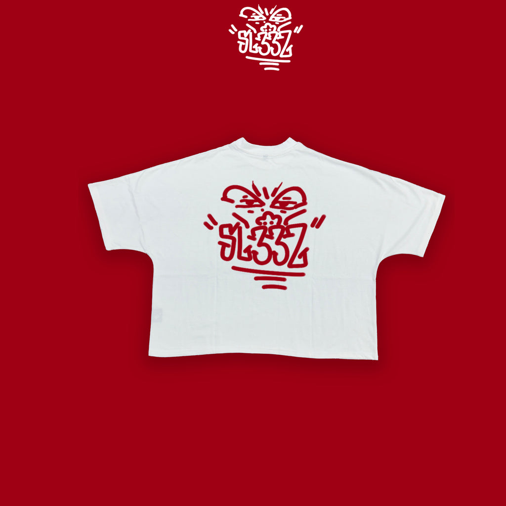 "1-800-TROUBLED YOUTH CRIMSON RED BOX TEE"