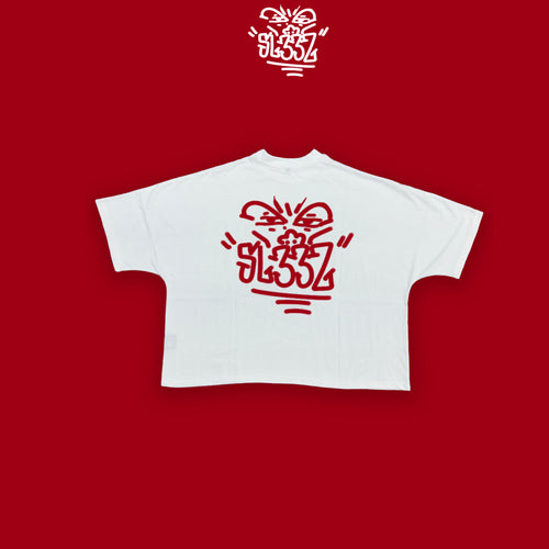 "1-800-TROUBLED YOUTH CRIMSON RED BOX TEE"