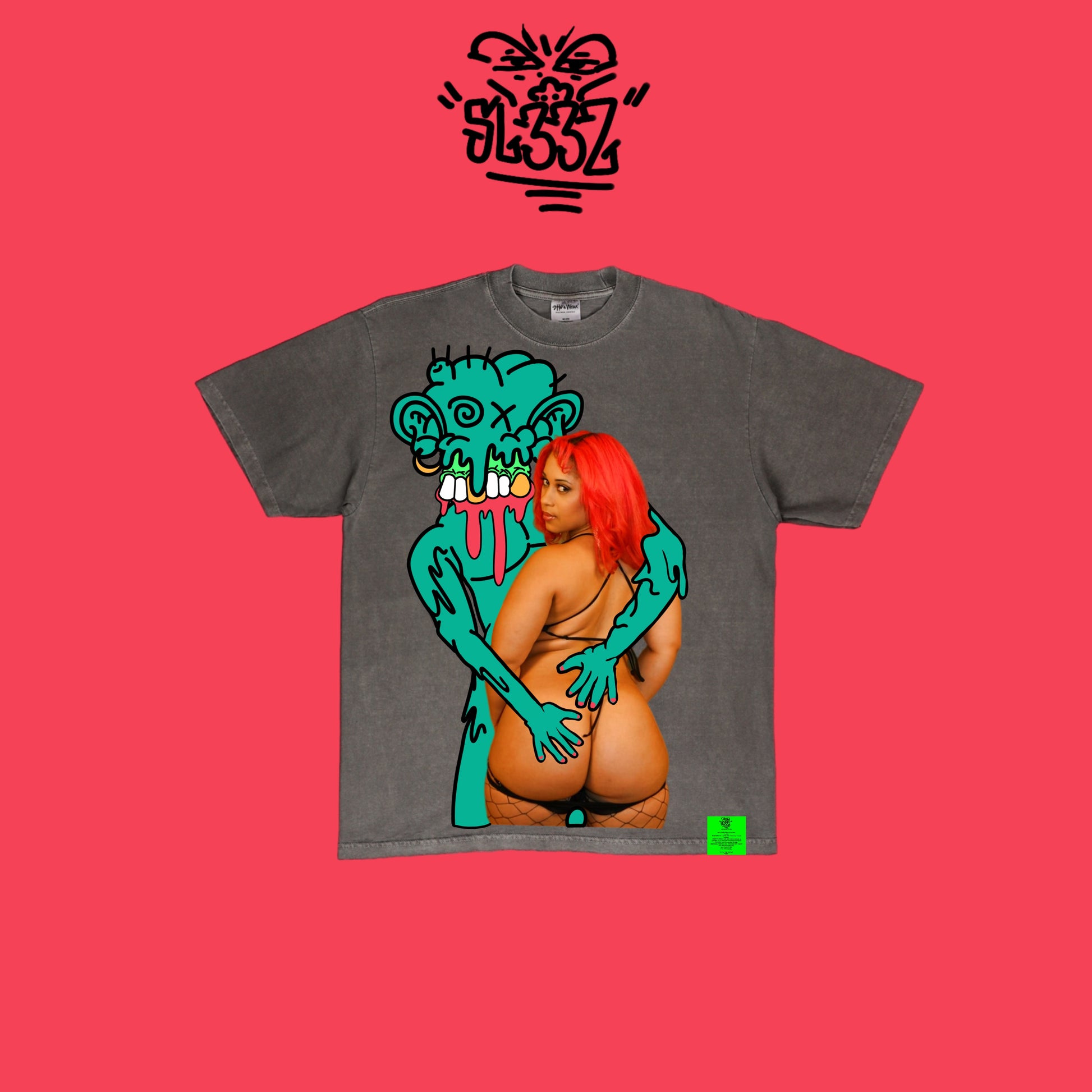 "OG PINKYXXX" CHARCOAL TEE