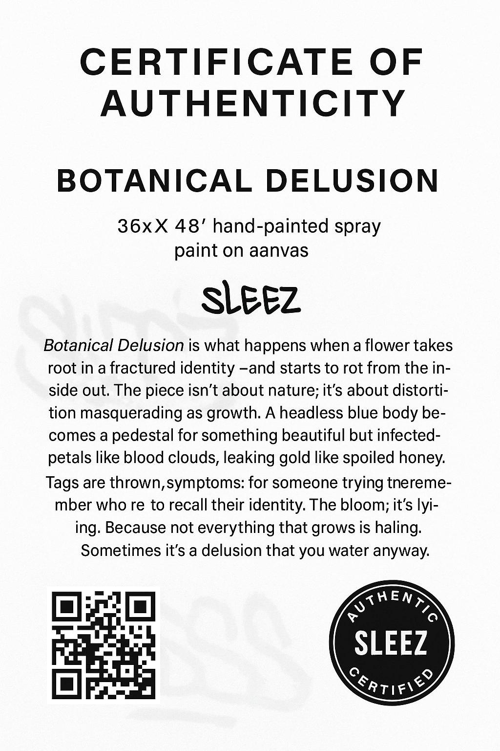 "BOTANICAL DELUSIONS"
