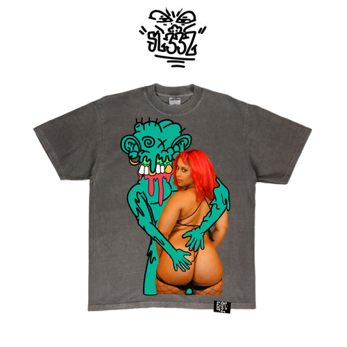 “LEGENDARY PINKY X GOBLIN” CHARCOAL TEE
